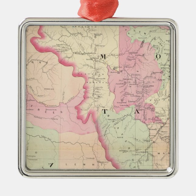 Idaho, Montana West Ornament Aus Metall (Vorne)