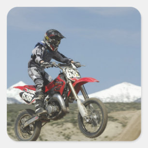 Idaho, Motocross-Rennen, Motorradrennen Quadratischer Aufkleber