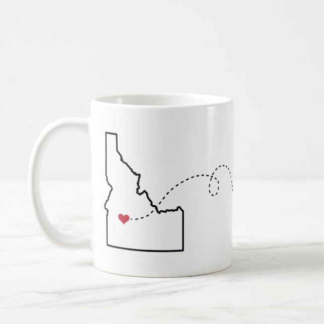 Idaho nach Minnesota - Heart2Heart Kaffeetasse (Links)