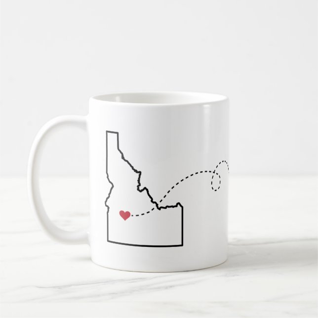Idaho nach Ohio - Heart2Heart Kaffeetasse (Links)
