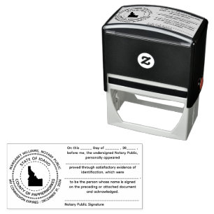 Idaho Notary Public Recognition Briefmarke Permastempel