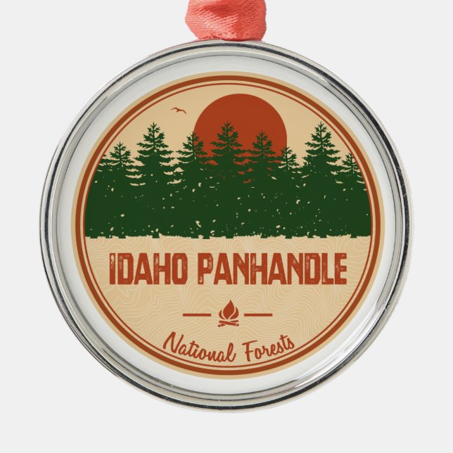 Idaho Panhandle National Forests Ornament Aus Metall (Vorne)
