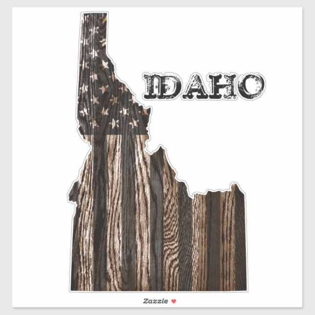IDAHO PATRIOT BURNT HOLZ BLUT AUFKLEBER (Blatt)