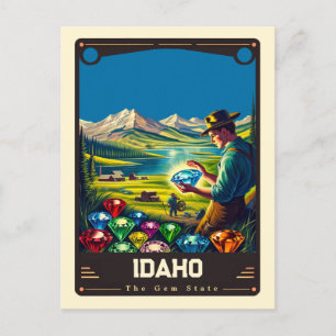 Idaho Patriotischer Geist Vintage Postkarte