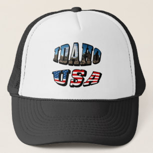 Idaho Picture Staat and Flag USA Text Truckerkappe