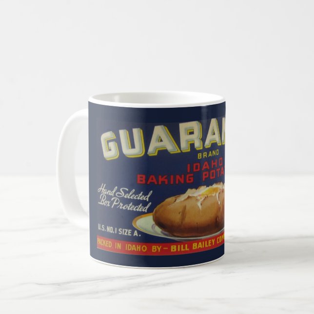 Idaho Potato Label Kaffee Tasse (Vorderseite Links)