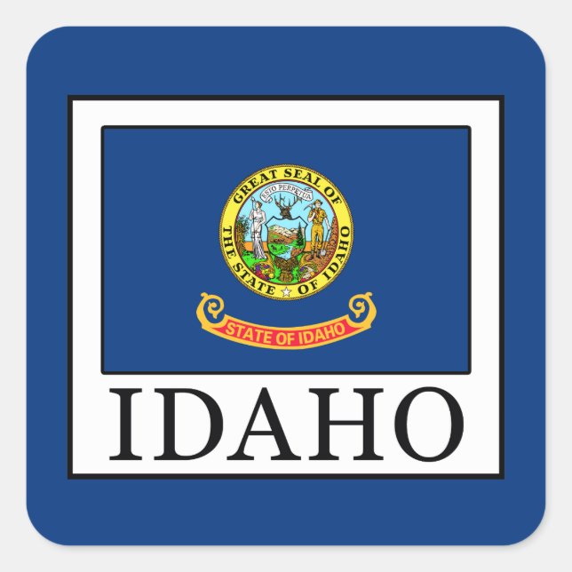 Idaho Quadratischer Aufkleber (Vorderseite)