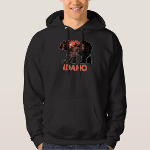 Idaho Retro Vintage Außenanlagen Berggrafische Räu Hoodie