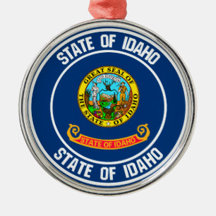 Idaho Round Emblem Ornament Aus Metall