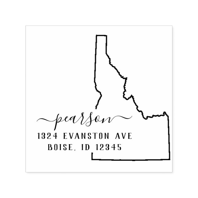 Idaho Rücksendeadresse Briefmarke selbstbewusst Permastempel (Design)