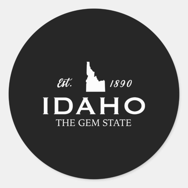Idaho Runder Aufkleber (Vorderseite)