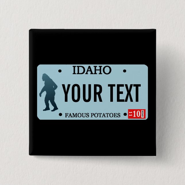 Idaho Sasquatch Lizenzschild Button (Vorderseite)