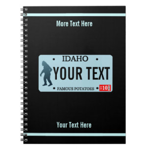 Idaho Sasquatch Lizenzschild Notizblock