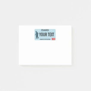 Idaho Sasquatch Lizenzschild Post-it Klebezettel