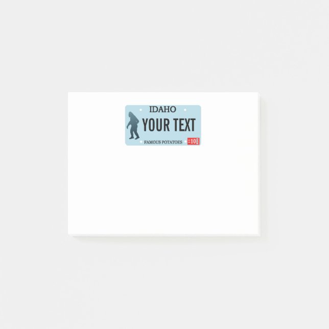 Idaho Sasquatch Lizenzschild Post-it Klebezettel (Vorderseite)