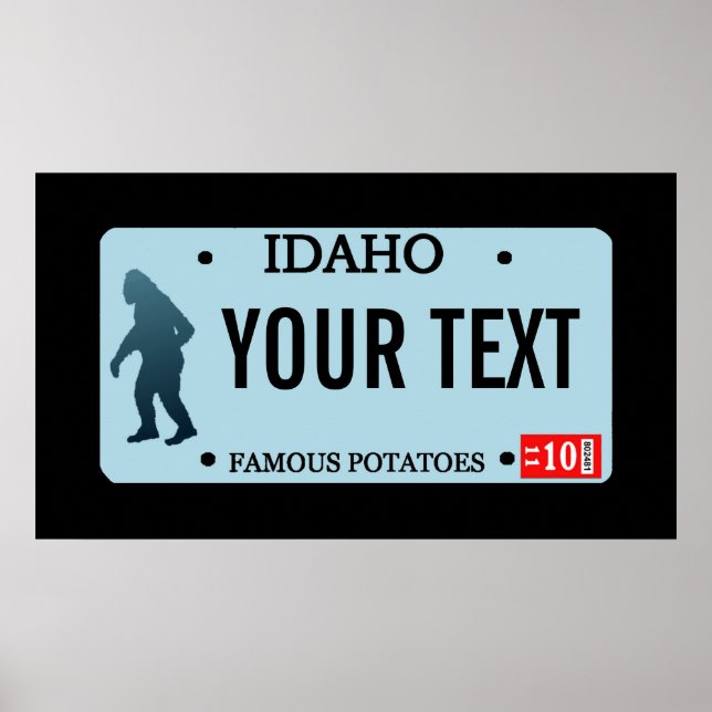 Idaho Sasquatch Lizenzschild Poster (Vorne)