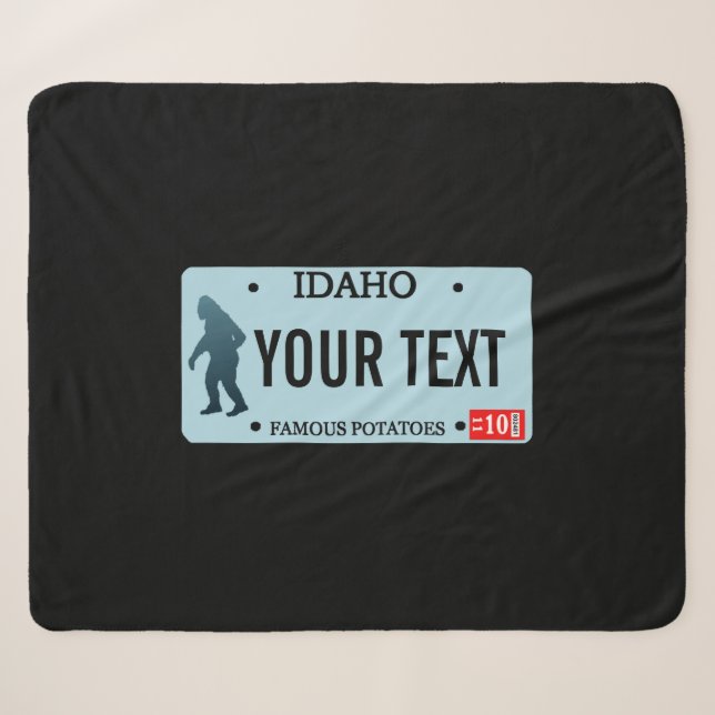 Idaho Sasquatch Lizenzschild Sherpadecke (Vorderseite (Horizontal))