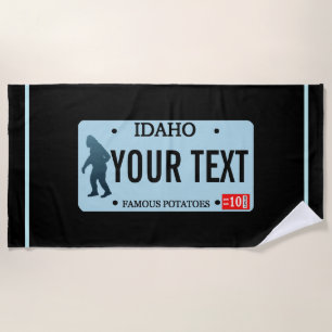 Idaho Sasquatch Lizenzschild Strandtuch
