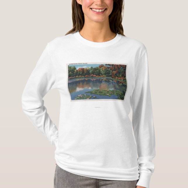 Idaho See-Szene mit Lilie PadsIdaho T-Shirt (Vorderseite)