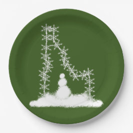 Idaho Snowflake Paper Plate Pappteller