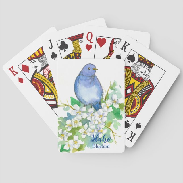 Idaho Souvenir Staat Bird Mountain Bluebird Spielkarten (Rückseite)