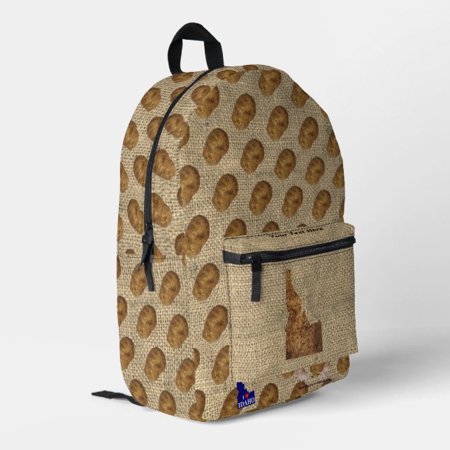Idaho Spud Map gedruckter Backpack Bedruckter Rucksack (Rückseitige Ecke links)