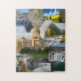 Idaho Staat Foto Collage 8 Bilder Jigsaw Puzzle