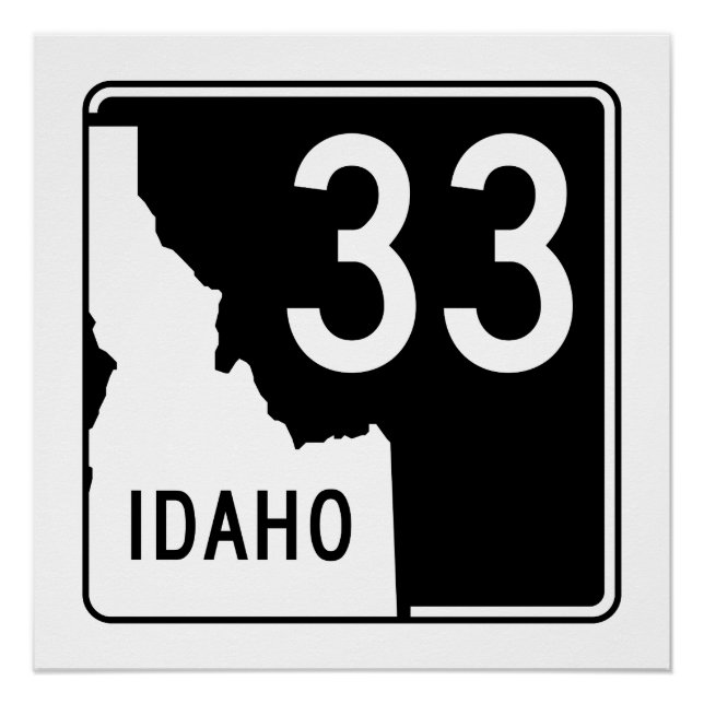 Idaho Staat Highway 33 Poster (Vorderseite)