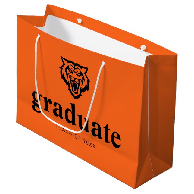 Idaho Staat University Bengals Spirit Design Große Geschenktüte (Vorderseite Schrägansicht)