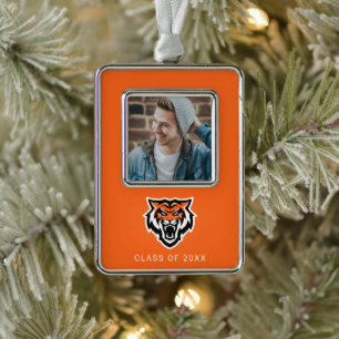 Idaho Staat University Bengals Spirit Design Rahmen-Ornament Silber