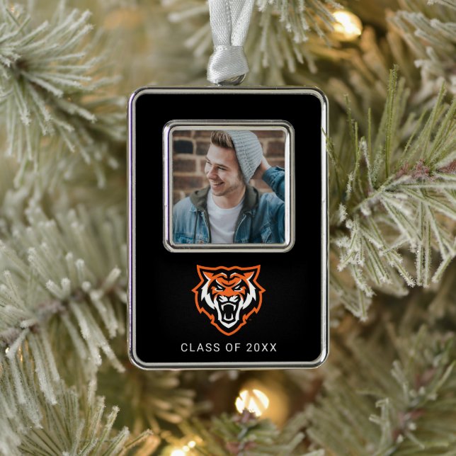 Idaho Staat University Bengals Spirit Design Rahmen-Ornament Silber (Baum)