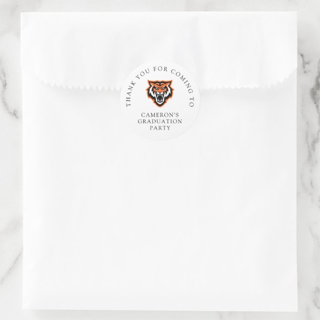 Idaho Staat University Bengals Spirit Design Runder Aufkleber (Tasche)