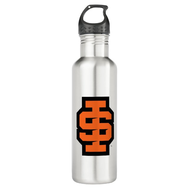 Idaho Staat University Bold Bengals Logo Edelstahlflasche (Vorderseite)