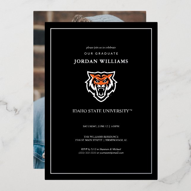Idaho Staat University Bold Bengals Logo Folieneinladung (Vorderseite/Rückseite)