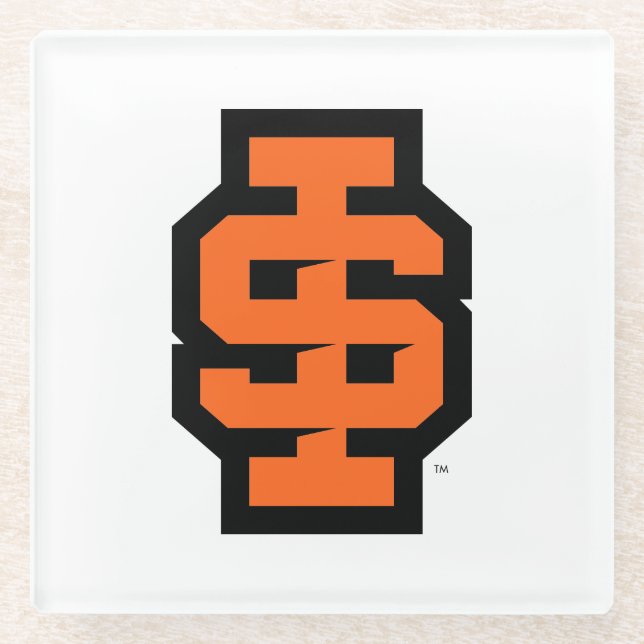 Idaho Staat University Bold Bengals Logo Glasuntersetzer (Vorderseite)