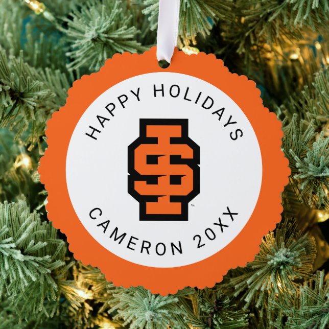 Idaho Staat University Bold Bengals Logo Ornament Karte (Insitu (Baum))