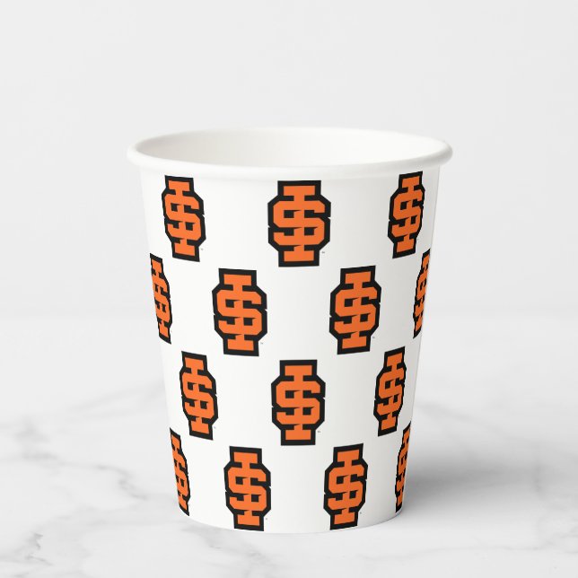 Idaho Staat University Bold Bengals Logo Pappbecher (Rückseite)