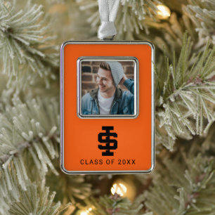 Idaho Staat University Bold Bengals Logo Rahmen-Ornament Silber