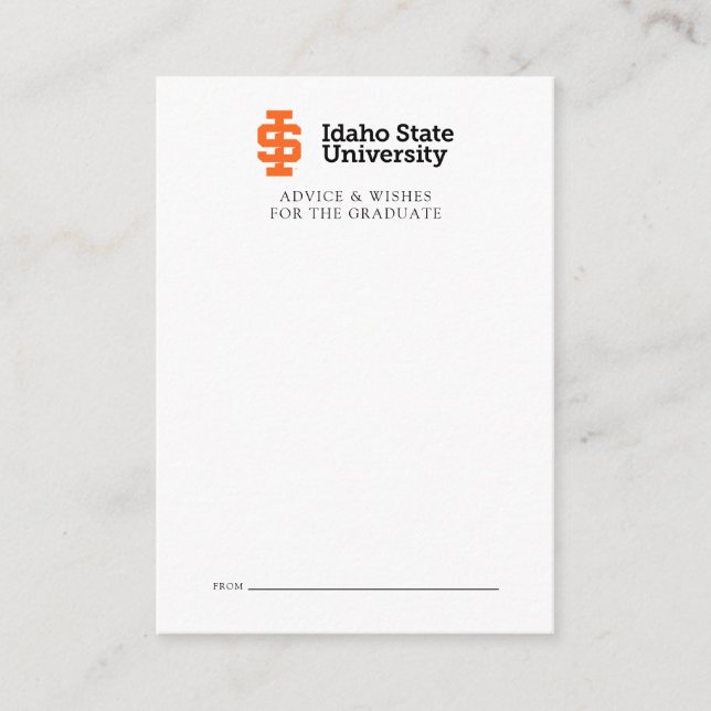 Idaho Staat University Offizielles Logo-Design Mitteilungskarte (Vorderseite)