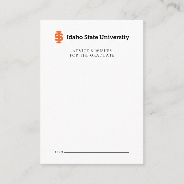 Idaho Staat University Offizielles Logo-Design Mitteilungskarte (Vorderseite)