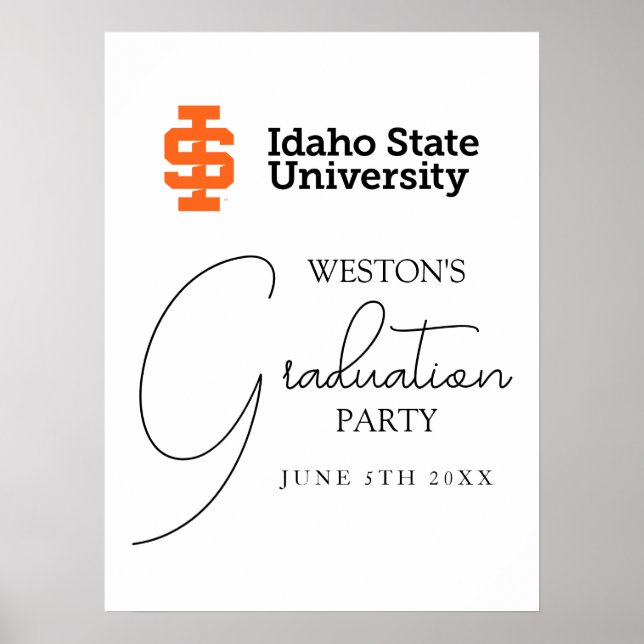 Idaho Staat University Offizielles Logo-Design Poster (Vorne)