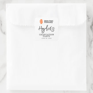 Idaho Staat University Offizielles Logo-Design Quadratischer Aufkleber
