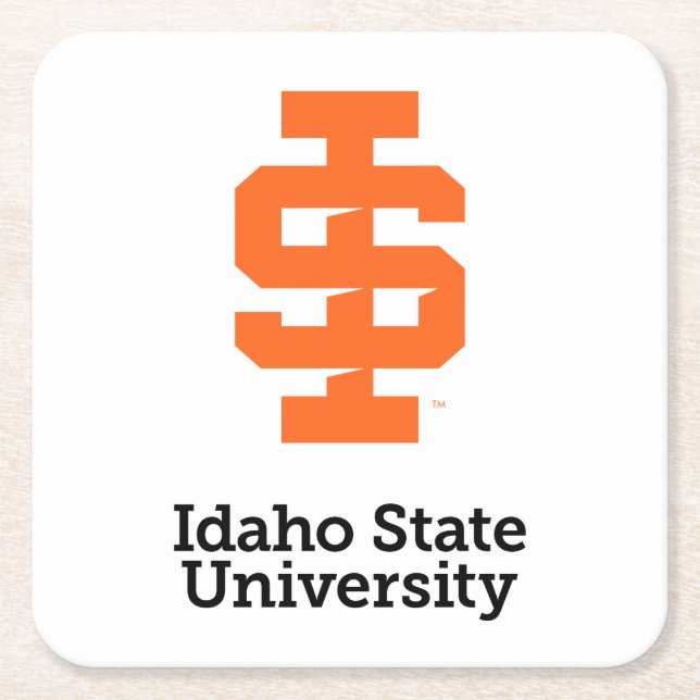 Idaho Staat University Offizielles Logo-Design Rechteckiger Pappuntersetzer (Vorderseite)