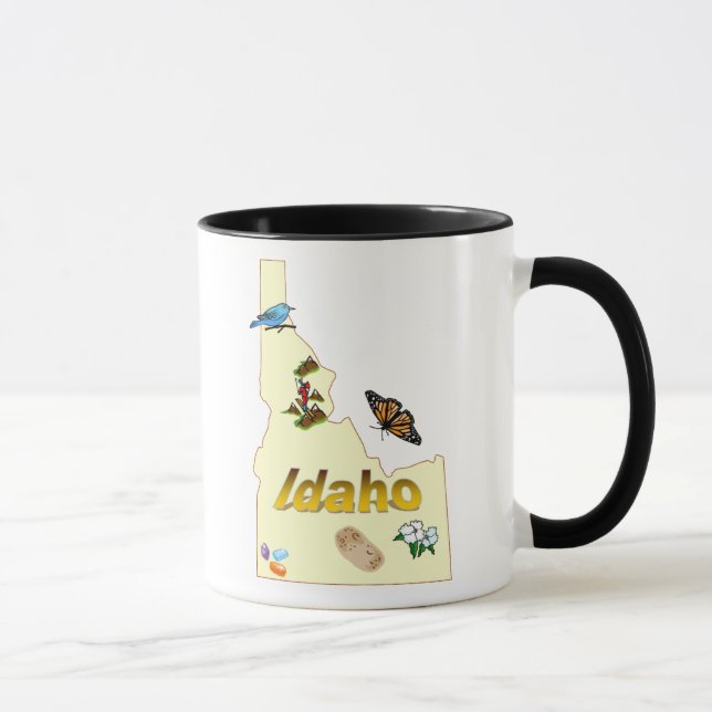 Idaho-Staats-Info-Tasse Tasse (Rechts)
