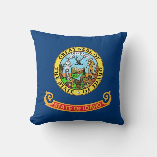 Idaho Staatsflagge Amerikanischer MoJo Pillow Kissen (Vorderseite)