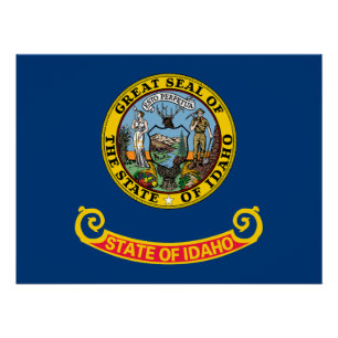 Idaho Staatsflagge Poster
