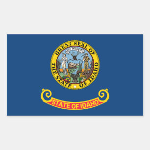 Idaho Staatsflagge Rechteckiger Aufkleber