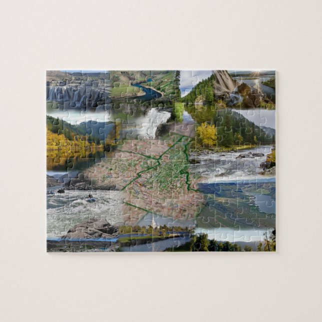 Idaho State Photo Collage 13 Picture Jigsaw Puzzle (Horizontal)