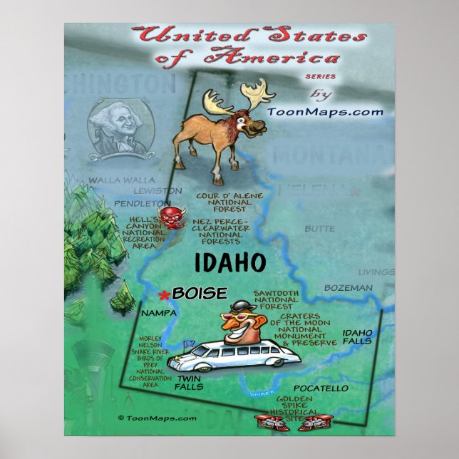 Idaho USA Poster (Vorne)