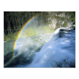 Idaho. USA. Regenbogen in Spray über dem Oberen Me Fotodruck